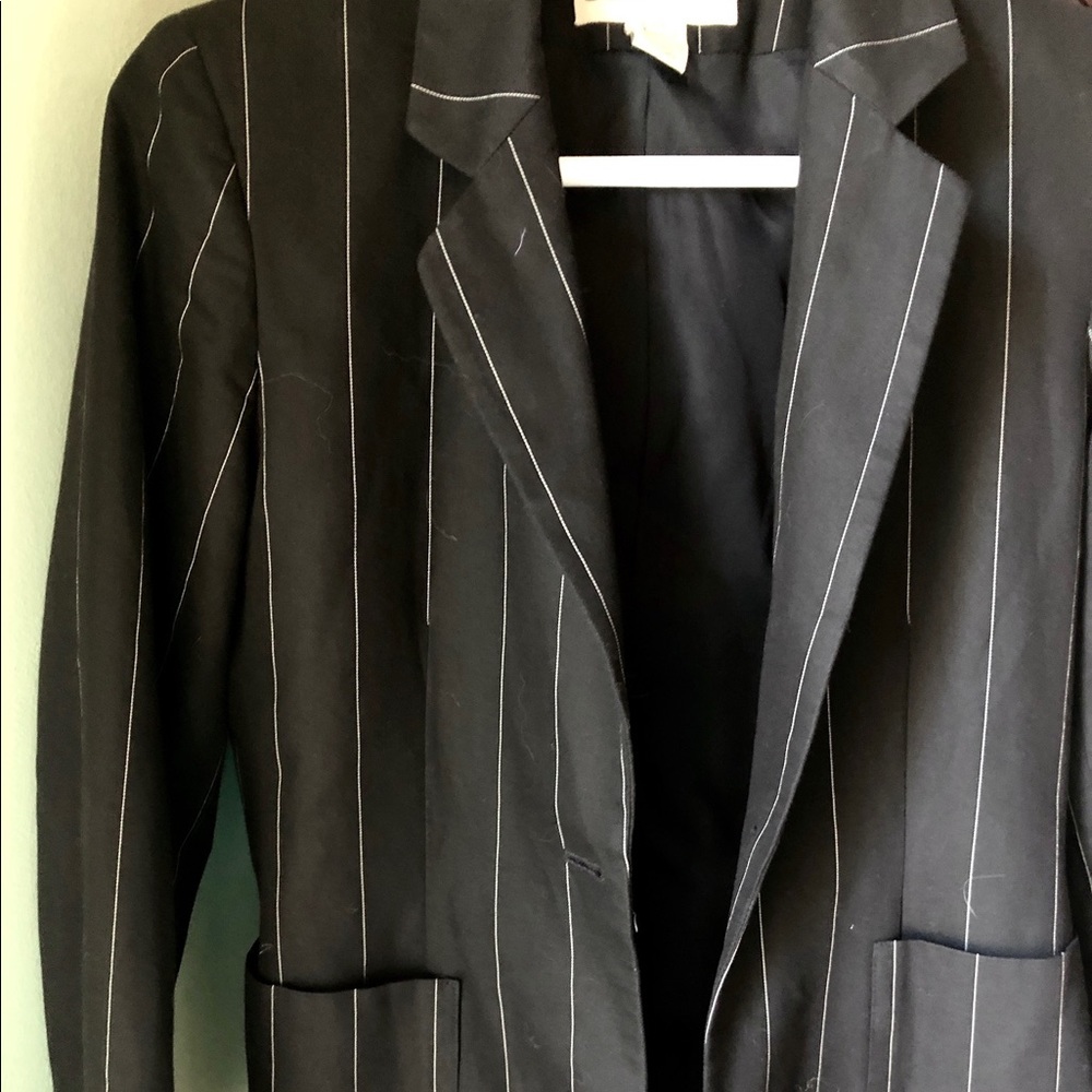 Black Pinstripe Blazer